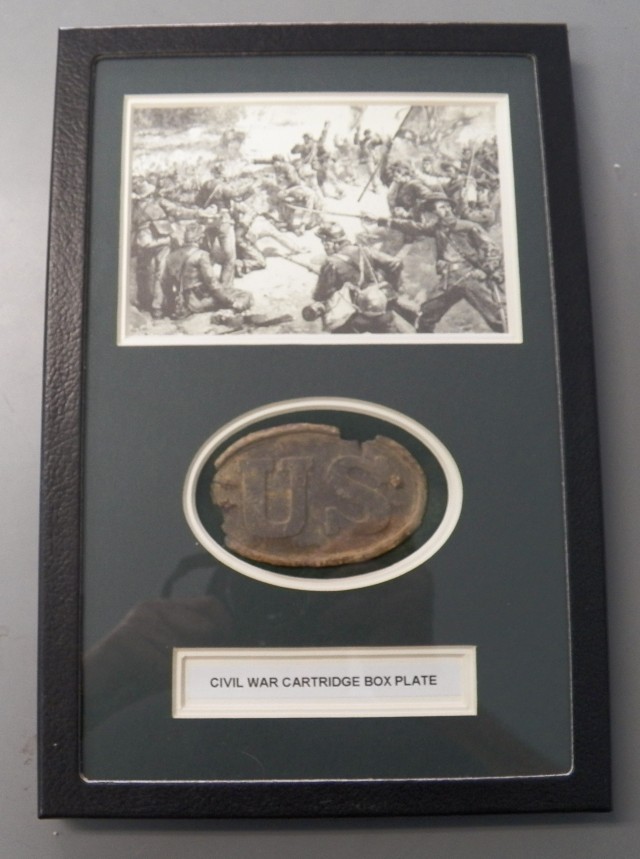 Civil War US Cartridge Box Plate   Dug Manassas  